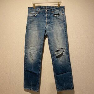7 For All Mankind Men’s Jeans Size 36 Ripped Knee Distressed Denim‎